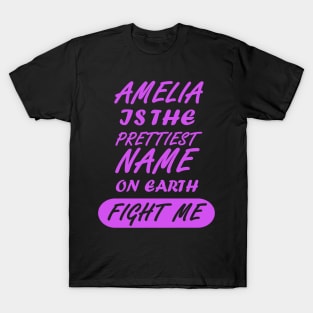 Amelia name girls women birth pregnant T-Shirt